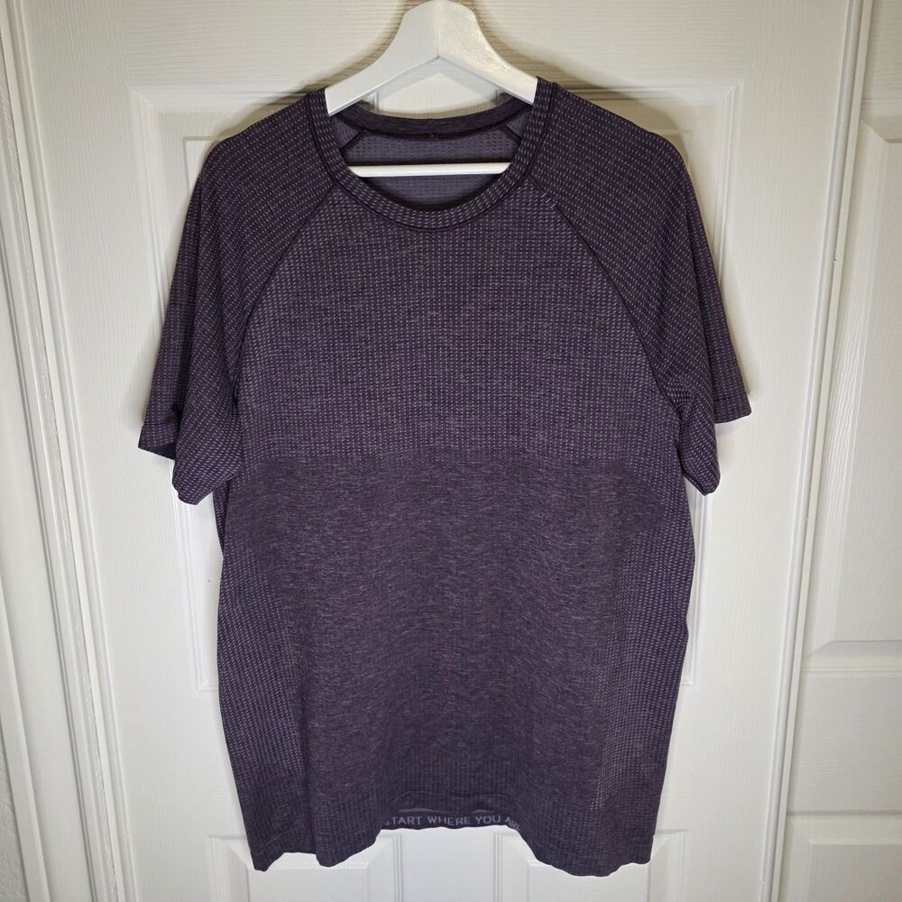 Lululemon Metal Vent Tech Shirt Mens XL Purple Short Sleeve Athletic Running